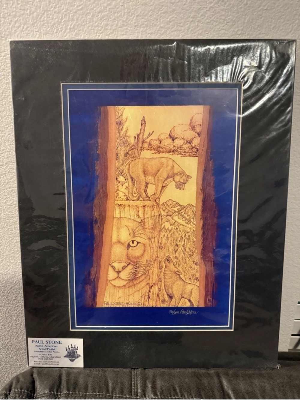 Cougar Country by Paul Stone, Native Art signed and numbered Print 70/200